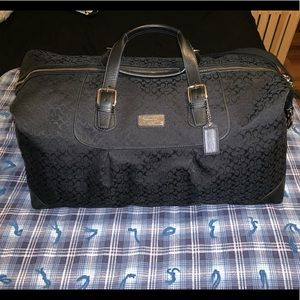 Extra Large Black Coach Duffle Travel Bag